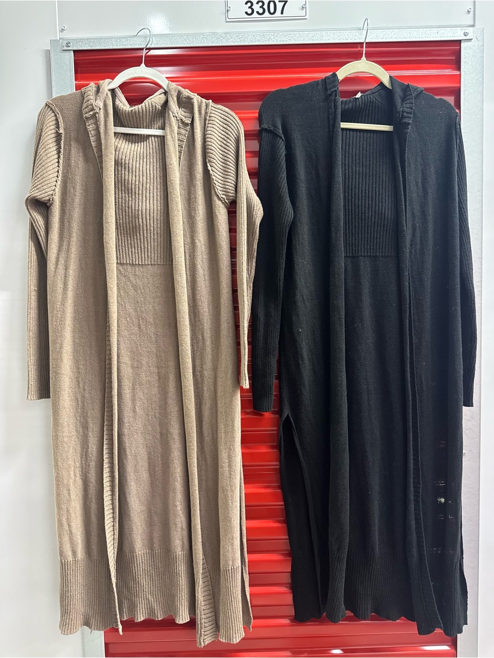 Free People Long Hooded Cardigan Duster in Mocha or Black